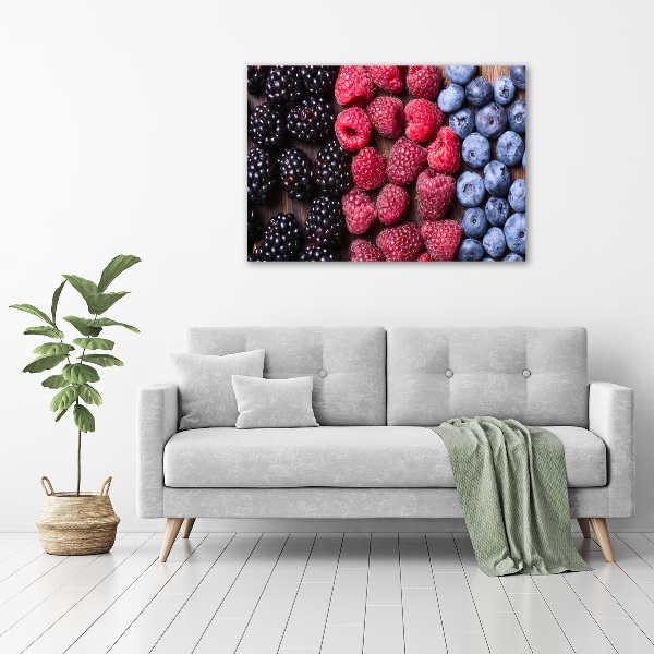Cuadro canvas con impresión uv duradera horizontal Frutos del bosque