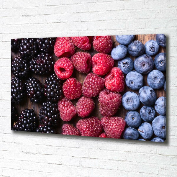 Cuadro canvas con impresión uv duradera horizontal Frutos del bosque