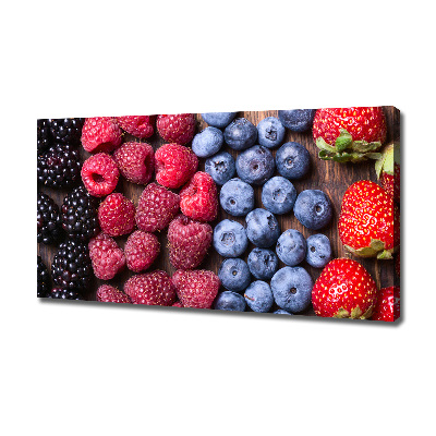 Cuadro canvas con impresión uv duradera horizontal Frutos del bosque