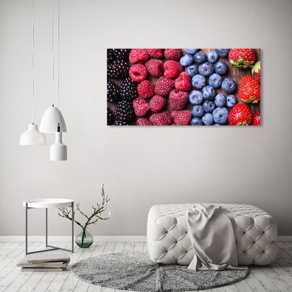 Cuadro canvas con impresión uv duradera horizontal Frutos del bosque