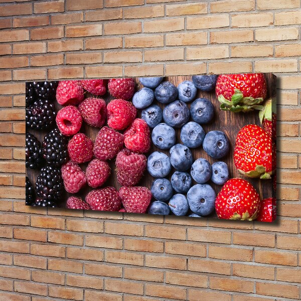 Cuadro canvas con impresión uv duradera horizontal Frutos del bosque