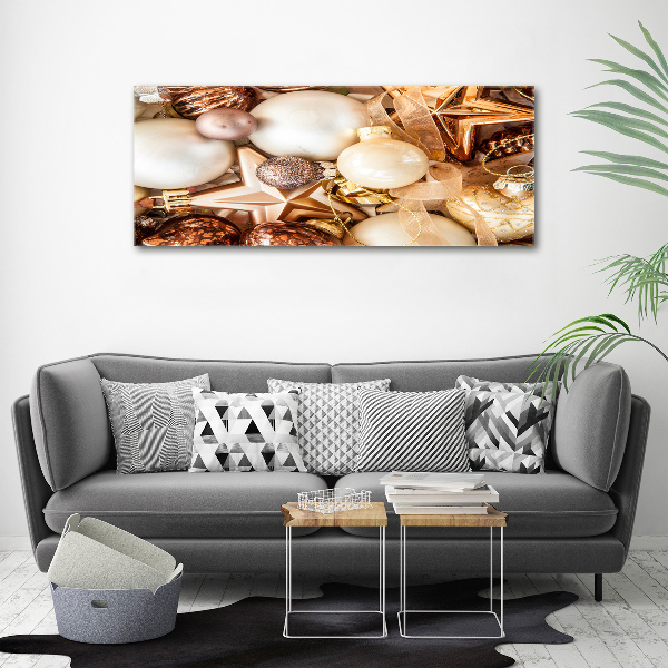 Cuadro canvas moderno de gran formato horizontal Adornos navideños