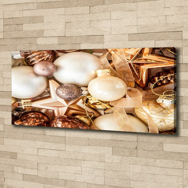 Cuadro canvas moderno de gran formato horizontal Adornos navideños