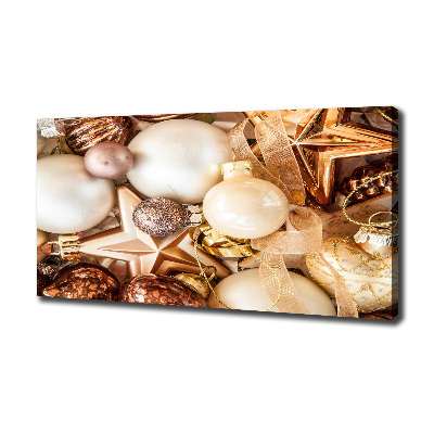Cuadro canvas moderno de gran formato horizontal Adornos navideños