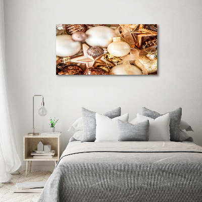 Cuadro canvas moderno de gran formato horizontal Adornos navideños