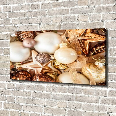 Cuadro canvas moderno de gran formato horizontal Adornos navideños