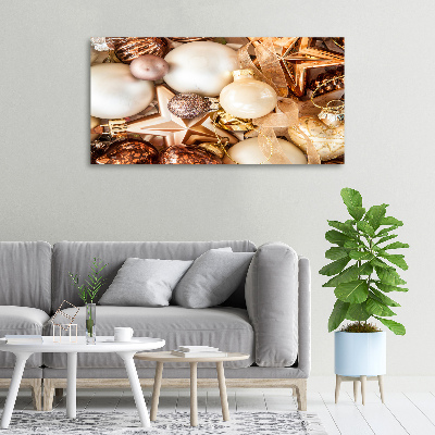 Cuadro canvas moderno de gran formato horizontal Adornos navideños