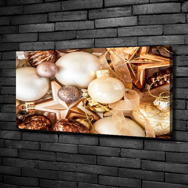 Cuadro canvas moderno de gran formato horizontal Adornos navideños