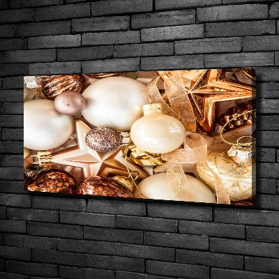 Cuadro canvas moderno de gran formato horizontal Adornos navideños