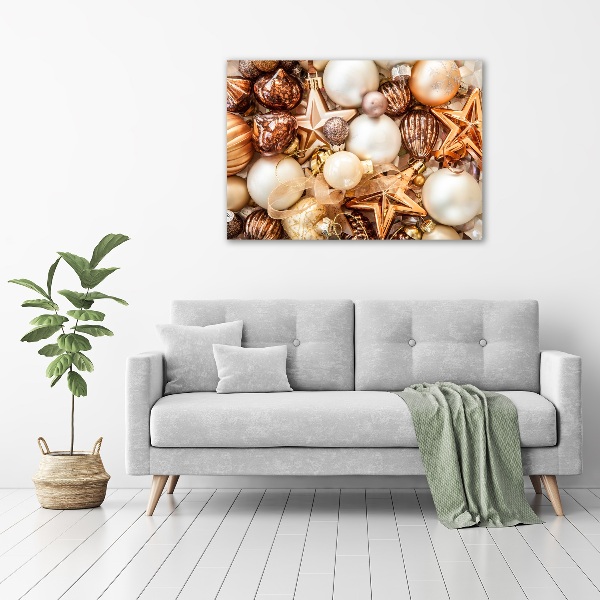 Cuadro canvas moderno de gran formato horizontal Adornos navideños
