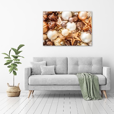 Cuadro canvas moderno de gran formato horizontal Adornos navideños