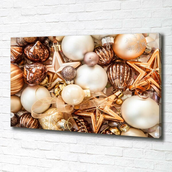 Cuadro canvas moderno de gran formato horizontal Adornos navideños