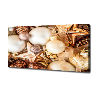 Cuadro canvas moderno de gran formato horizontal Adornos navideños