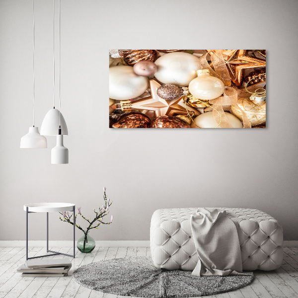 Cuadro canvas moderno de gran formato horizontal Adornos navideños
