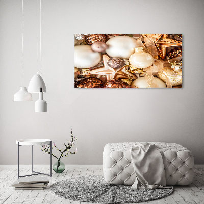 Cuadro canvas moderno de gran formato horizontal Adornos navideños