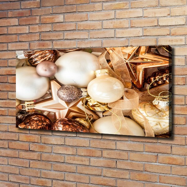 Cuadro canvas moderno de gran formato horizontal Adornos navideños