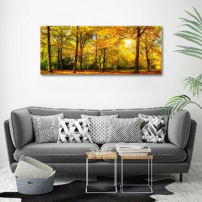 Cuadro canvas con impresión uv duradera horizontal Bosque en otoño