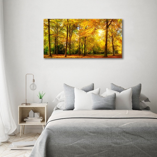 Cuadro canvas con impresión uv duradera horizontal Bosque en otoño