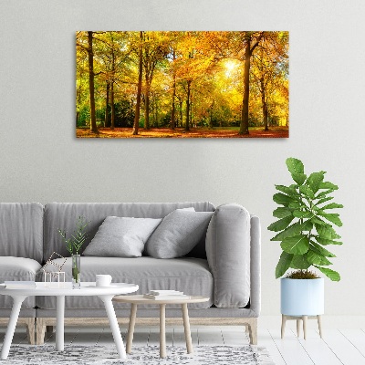 Cuadro canvas con impresión uv duradera horizontal Bosque en otoño