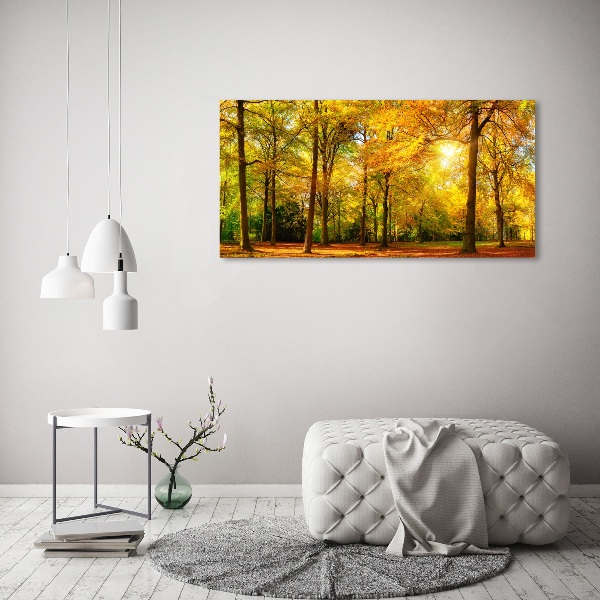 Cuadro canvas con impresión uv duradera horizontal Bosque en otoño