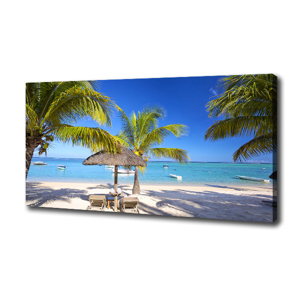 Cuadro canvas moderno de gran formato horizontal Playa Mauricio