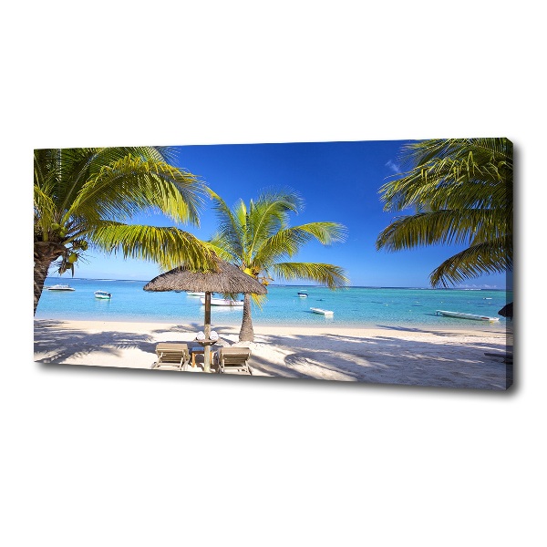 Cuadro canvas moderno de gran formato horizontal Playa Mauricio