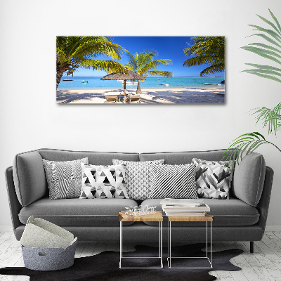 Cuadro canvas moderno de gran formato horizontal Playa Mauricio