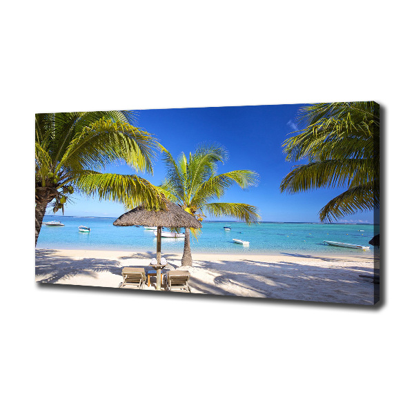 Cuadro canvas moderno de gran formato horizontal Playa Mauricio