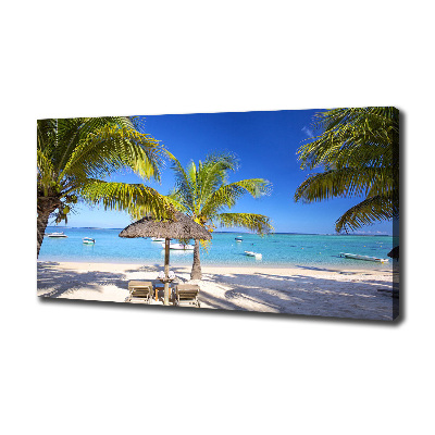 Cuadro canvas moderno de gran formato horizontal Playa Mauricio