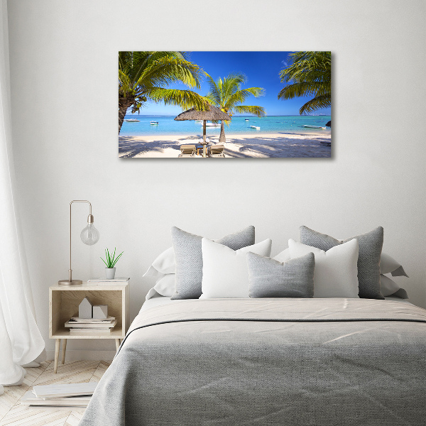Cuadro canvas moderno de gran formato horizontal Playa Mauricio