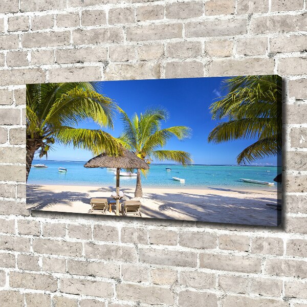 Cuadro canvas moderno de gran formato horizontal Playa Mauricio