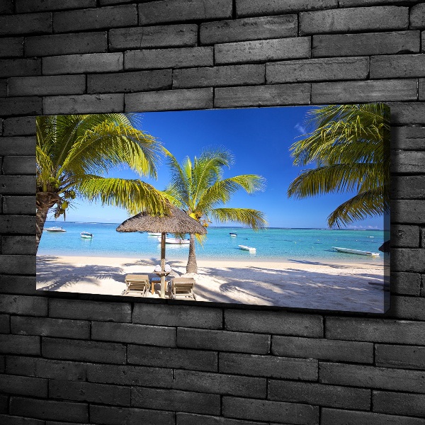 Cuadro canvas moderno de gran formato horizontal Playa Mauricio