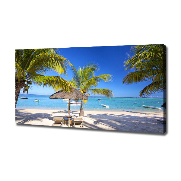 Cuadro canvas moderno de gran formato horizontal Playa Mauricio