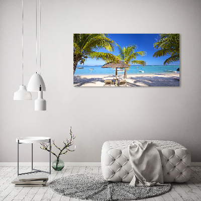 Cuadro canvas moderno de gran formato horizontal Playa Mauricio