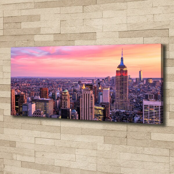 Cuadro canvas con impresión uv duradera horizontal Nueva York Oeste