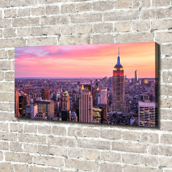 Cuadro canvas con impresión uv duradera horizontal Nueva York Oeste