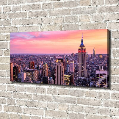 Cuadro canvas con impresión uv duradera horizontal Nueva York Oeste