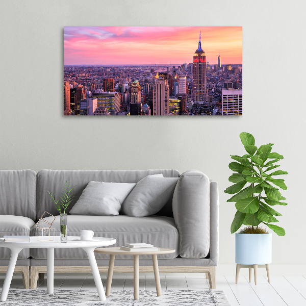 Cuadro canvas con impresión uv duradera horizontal Nueva York Oeste