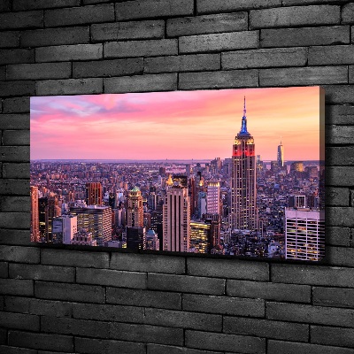 Cuadro canvas con impresión uv duradera horizontal Nueva York Oeste