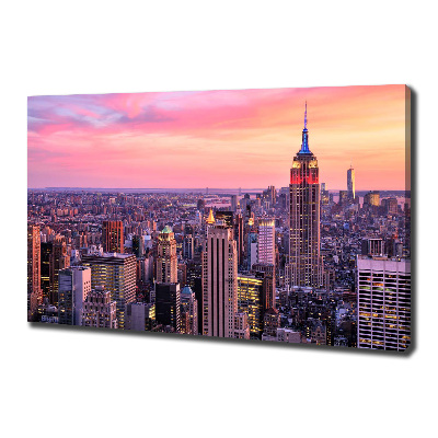 Cuadro canvas con impresión uv duradera horizontal Nueva York Oeste
