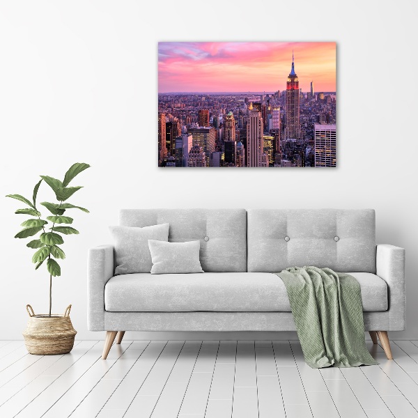 Cuadro canvas con impresión uv duradera horizontal Nueva York Oeste