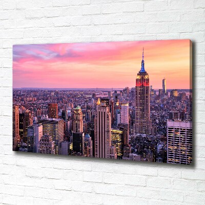 Cuadro canvas con impresión uv duradera horizontal Nueva York Oeste