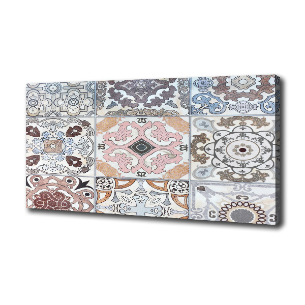 Cuadro canvas moderno de gran formato horizontal Azulejos de cerámica