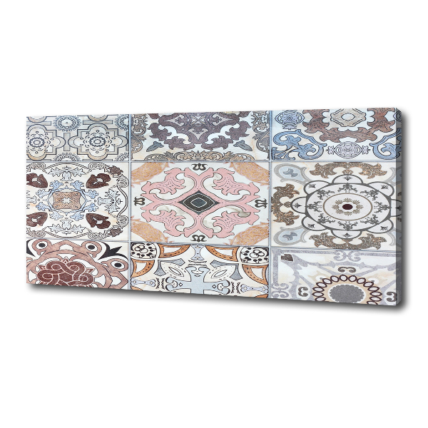 Cuadro canvas moderno de gran formato horizontal Azulejos de cerámica
