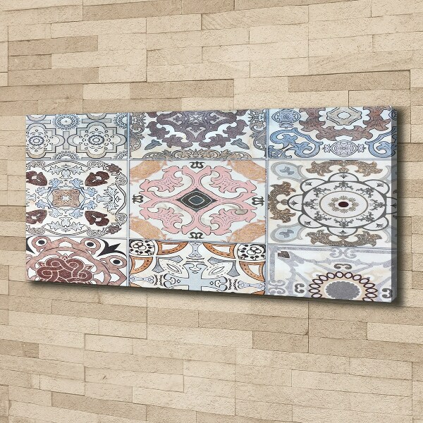 Cuadro canvas moderno de gran formato horizontal Azulejos de cerámica