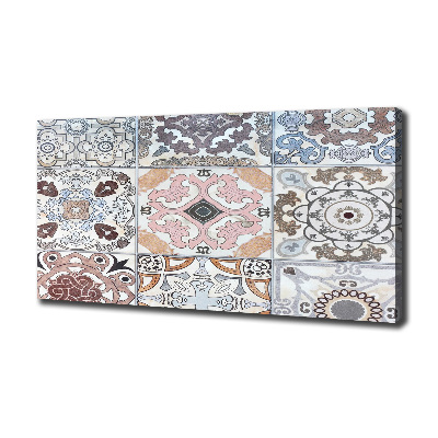 Cuadro canvas moderno de gran formato horizontal Azulejos de cerámica