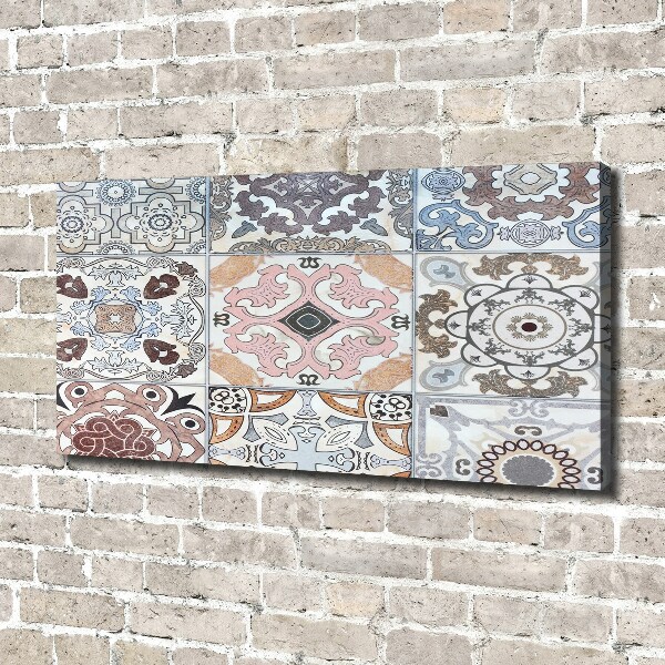 Cuadro canvas moderno de gran formato horizontal Azulejos de cerámica