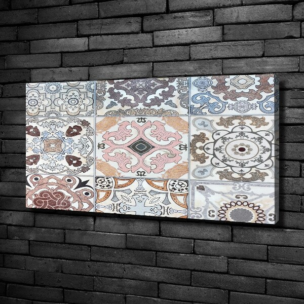 Cuadro canvas moderno de gran formato horizontal Azulejos de cerámica