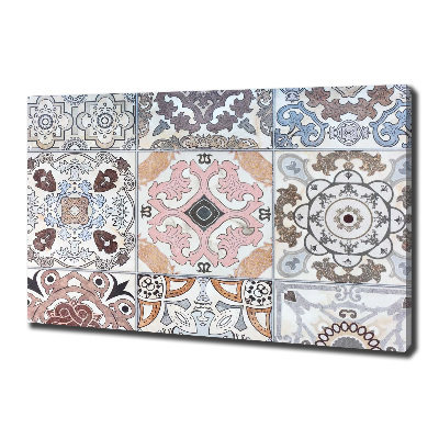 Cuadro canvas moderno de gran formato horizontal Azulejos de cerámica