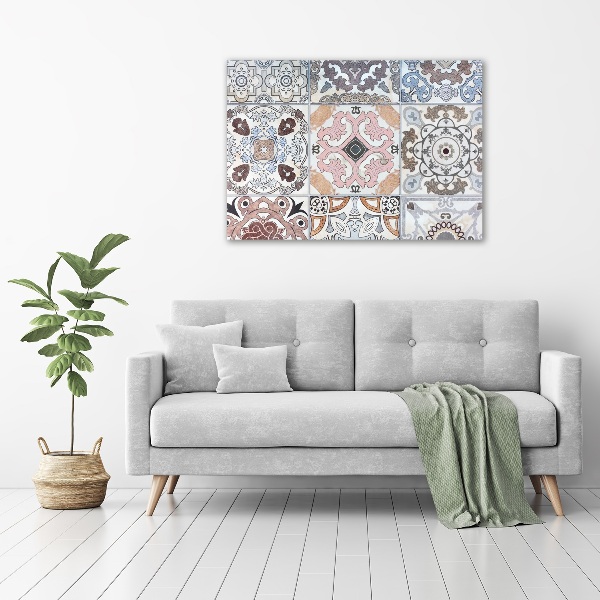 Cuadro canvas moderno de gran formato horizontal Azulejos de cerámica